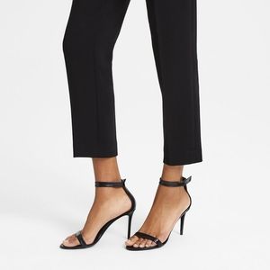 Theory | Leather High Heel Sandal | Black